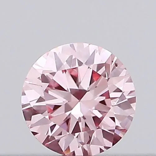 0.11ct Round Lab Grown Diamond (Colour Fancy Vivid Pink, Clarity VS2, Cut VG, IGI Certified)