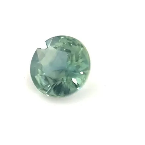 0.38ct Round Natural Sapphire (Colour Green, Clarity Slightly Included, Cut Faceted)