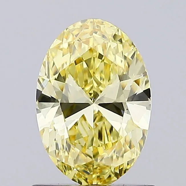 0.93ct Oval Lab Grown Diamond (Colour Fancy Intense Yellow, Clarity VS1, IGI Certified)