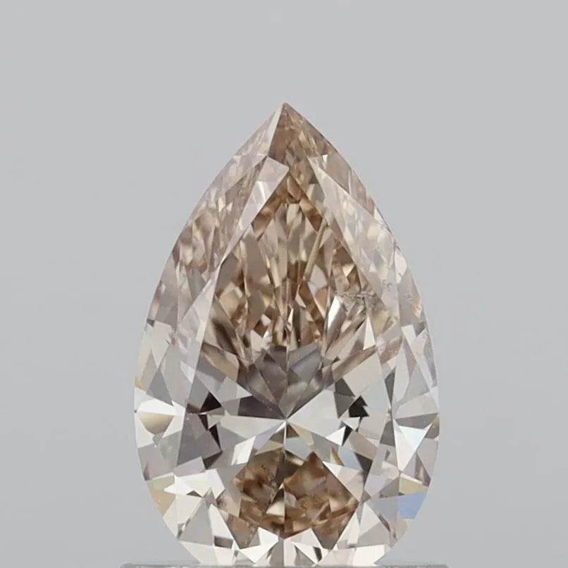 1.00ct Pear Lab Grown Diamond (Colour Fancy Light Brown, Clarity VS2, IGI Certified)