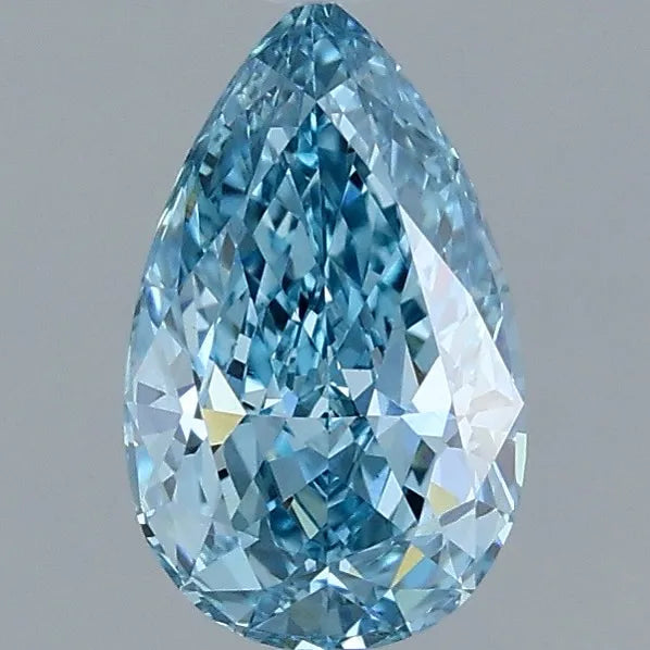 1.01ct Pear Lab Grown Diamond (Colour Fancy Vivid Blue, Clarity VS1, IGI Certified)