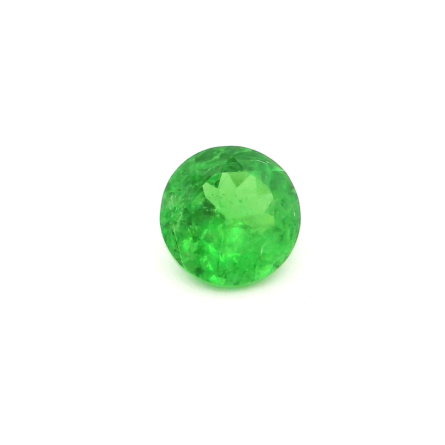 1.14ct Round Natural Garnet (Colour Green, Clarity Slightly Included, Cut Faceted)