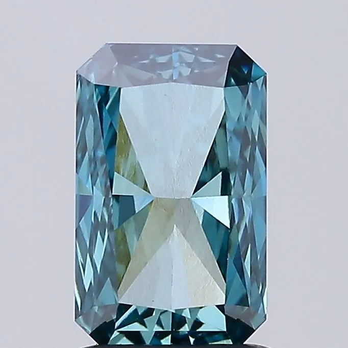 1.66ct Radiant Lab Grown Diamond (Colour Fancy Vivid Green, Clarity VVS2, IGI Certified)