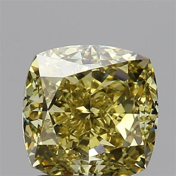 2.00ct Cushion brilliant Natural Diamond (Colour Fancy Deep Yellow, Clarity SI1, GIA Certified)