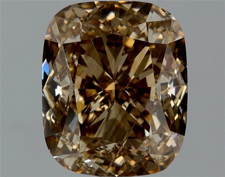 2.01ct Cushion modified Natural Diamond (Colour Fancy Dark Yellowish Brown, Clarity I1, Cut GD, GIA Certified)