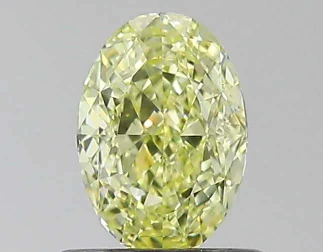 0.70ct Oval Natural Diamond (Colour Fancy Yellow, Clarity VVS2, GIA Certified)