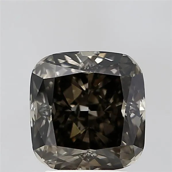 3.33ct Cushion modified Lab Grown Diamond (Colour Fancy Yellowish Gray, Clarity VS1, IGI Certified)