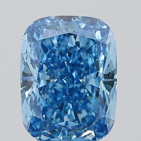 3.53ct Cushion modified Lab Grown Diamond (Colour Fancy Vivid Blue, Clarity SI2, IGI Certified)