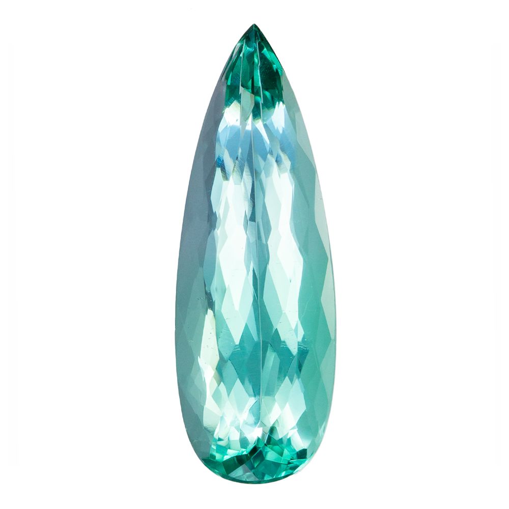 5.73ct Pear Natural Tourmaline (Colour Blue, Clarity Slightly Included, Cut Faceted)