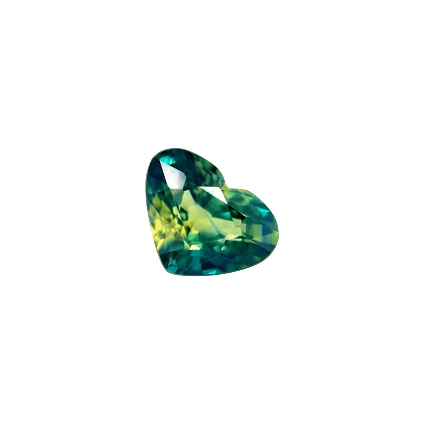 GIA CERTIFIED Bi Colour Australian Sapphire 1.14ct Yellow Blue Heart Cut NO HEAT