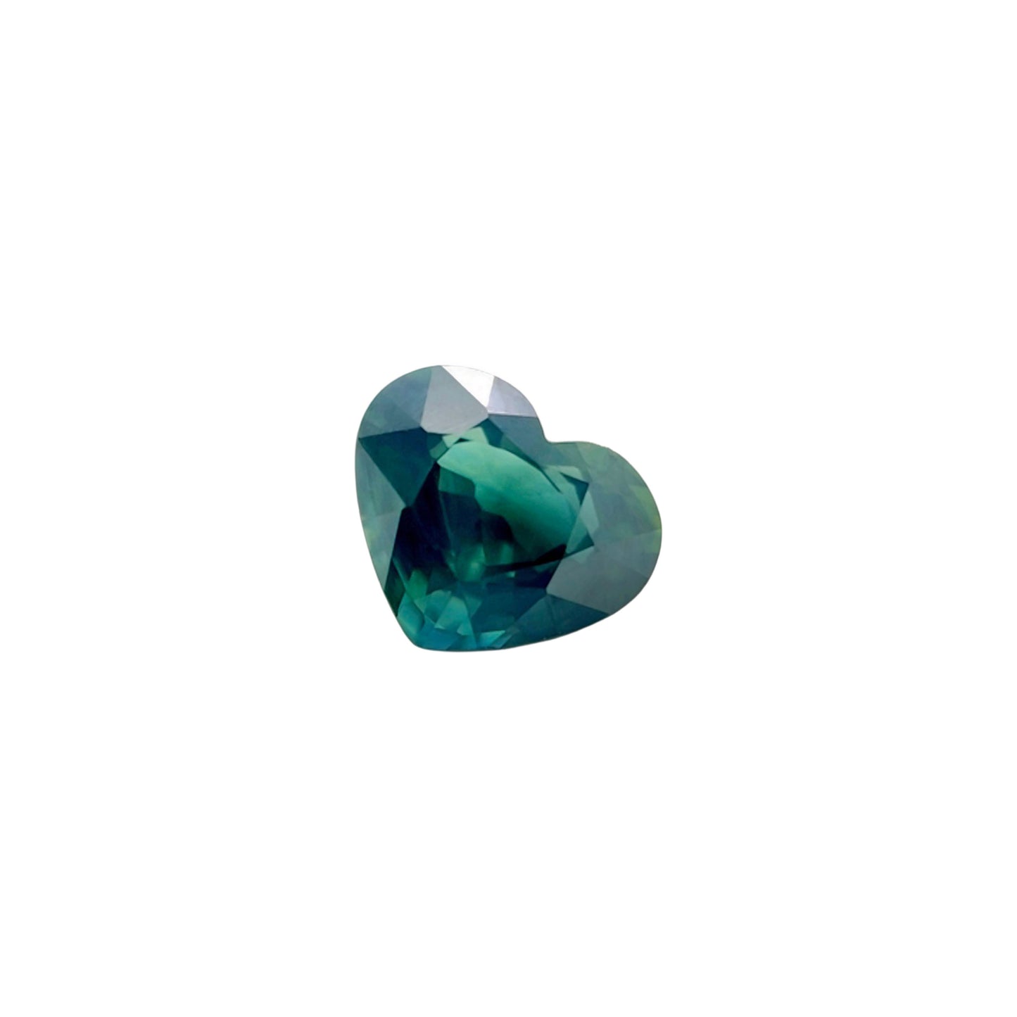 Natural GRA Certified 1.07ct Grey Green Sapphire UNTREATED Heart Cut 6.9x5.8mm