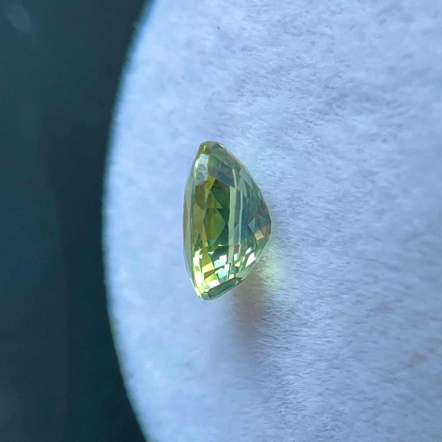 GIA CERTIFIED Australian Parti Colour Sapphire 0.86ct Yellow Green Blue Oval Cut