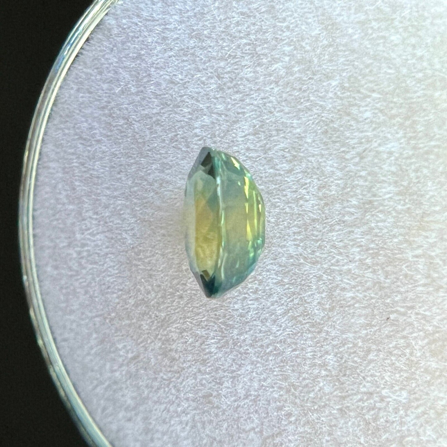 UNTREATED Parti Colour AUSTRALIAN Sapphire 0.99ct Blue Green Oval Cut 6.8x4.8mm