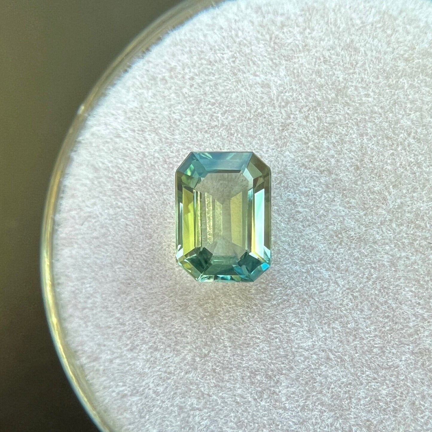 1.07ct Sapphire NATURAL Green Emerald Octagon Cut 6.8x5mm VS Loose Gem