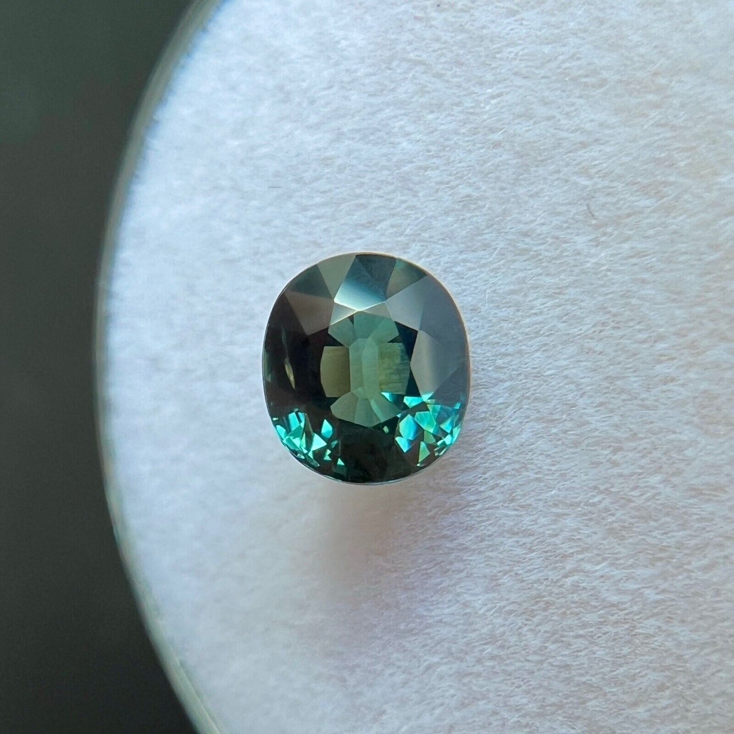 UNIQUE 1.03ct NATURAL Sapphire Green UNTREATED Cushion Cut 5.7x5mm VS