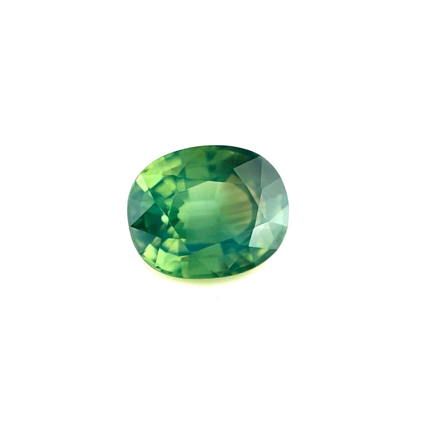 2.10ct GIA CERTIFIED Untreated Sapphire THAI Green Blue Oval Cut Gem 7.8x6.3mm