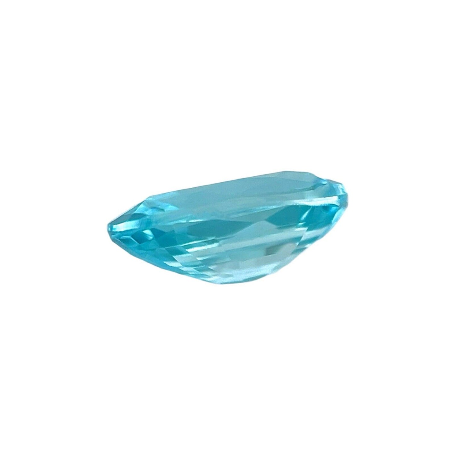 NATURAL 1.90ct Vivid NEON Blue Zircon Oval Cut Loose Gemstone 9x5mm VVS