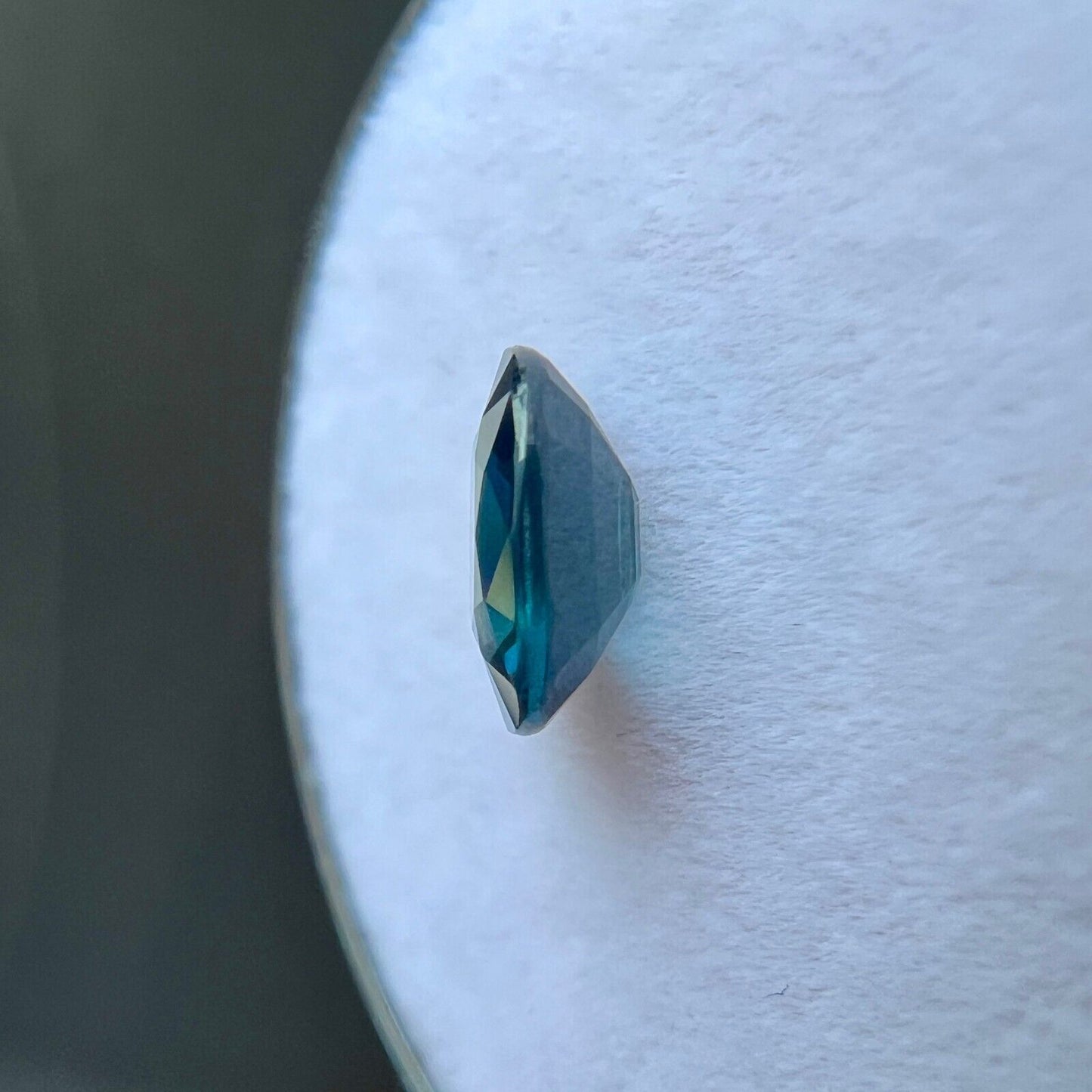 NATURAL Sapphire 1.17ct Green Blue Loose Cushion Cut Gemstone 7.2x5.7mm