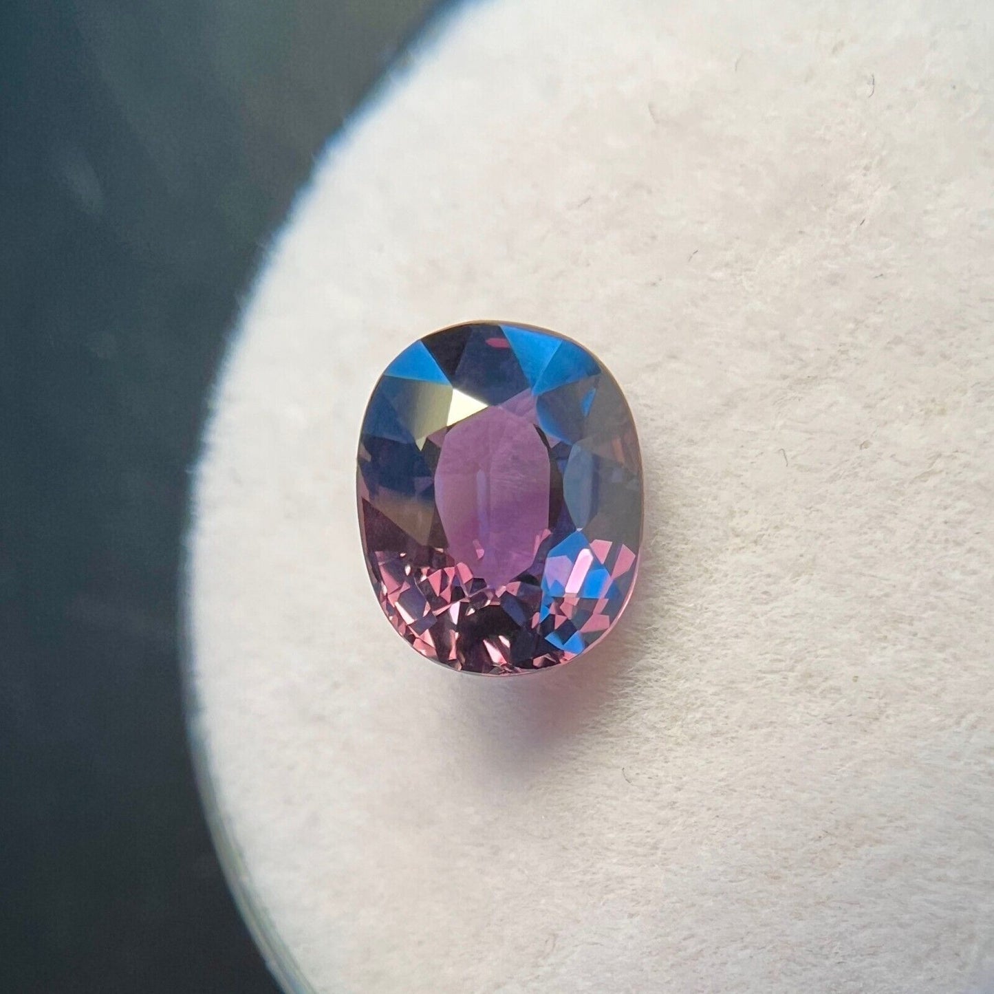 1.85ct Colour Change Sapphire Pink Purple UNTREATED Rare Oval Gem 7.5x6mm VVS