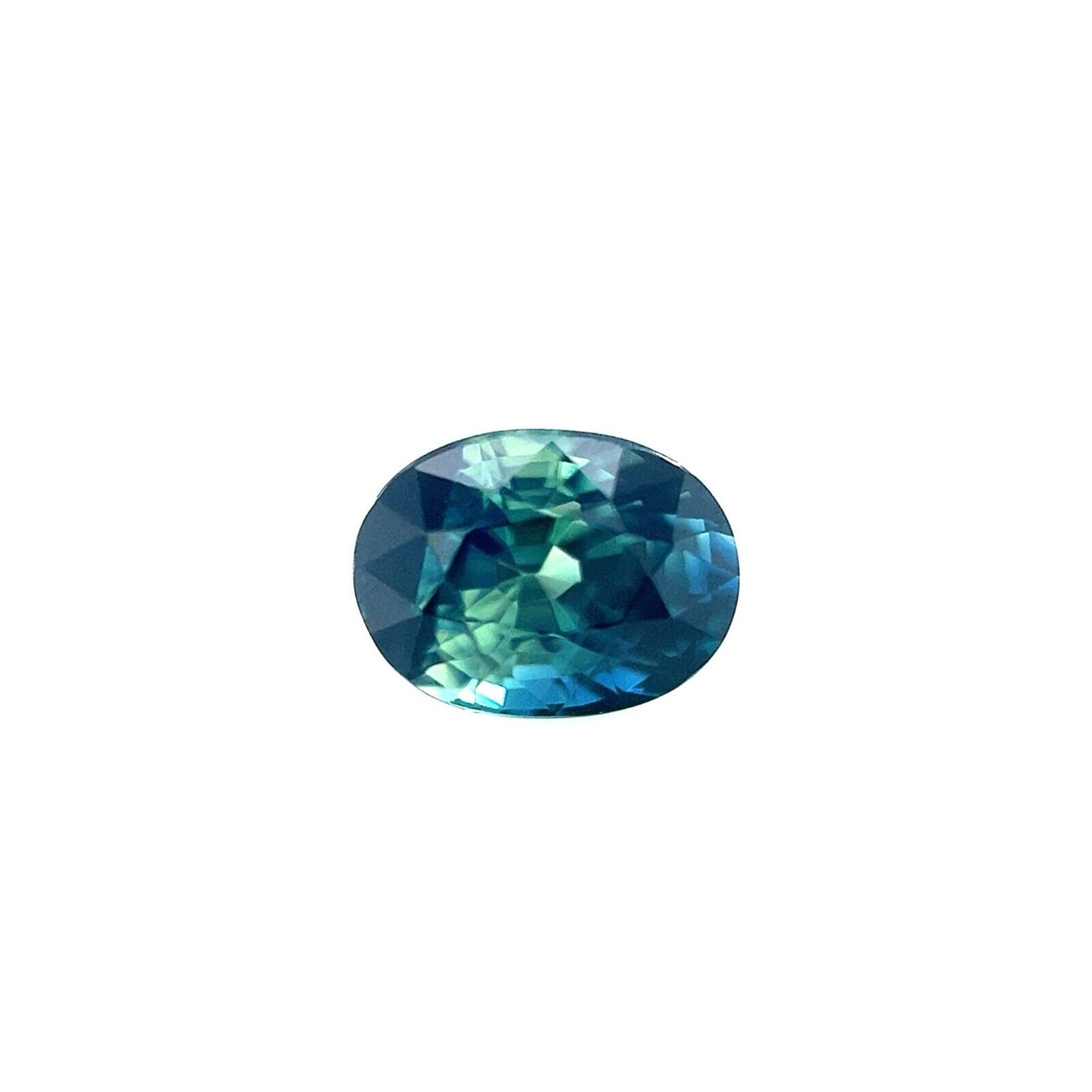 GIA CERTIFIED Unique Bi Colour Sapphire 1.03ct Blue Green Oval Cut UNTREATED