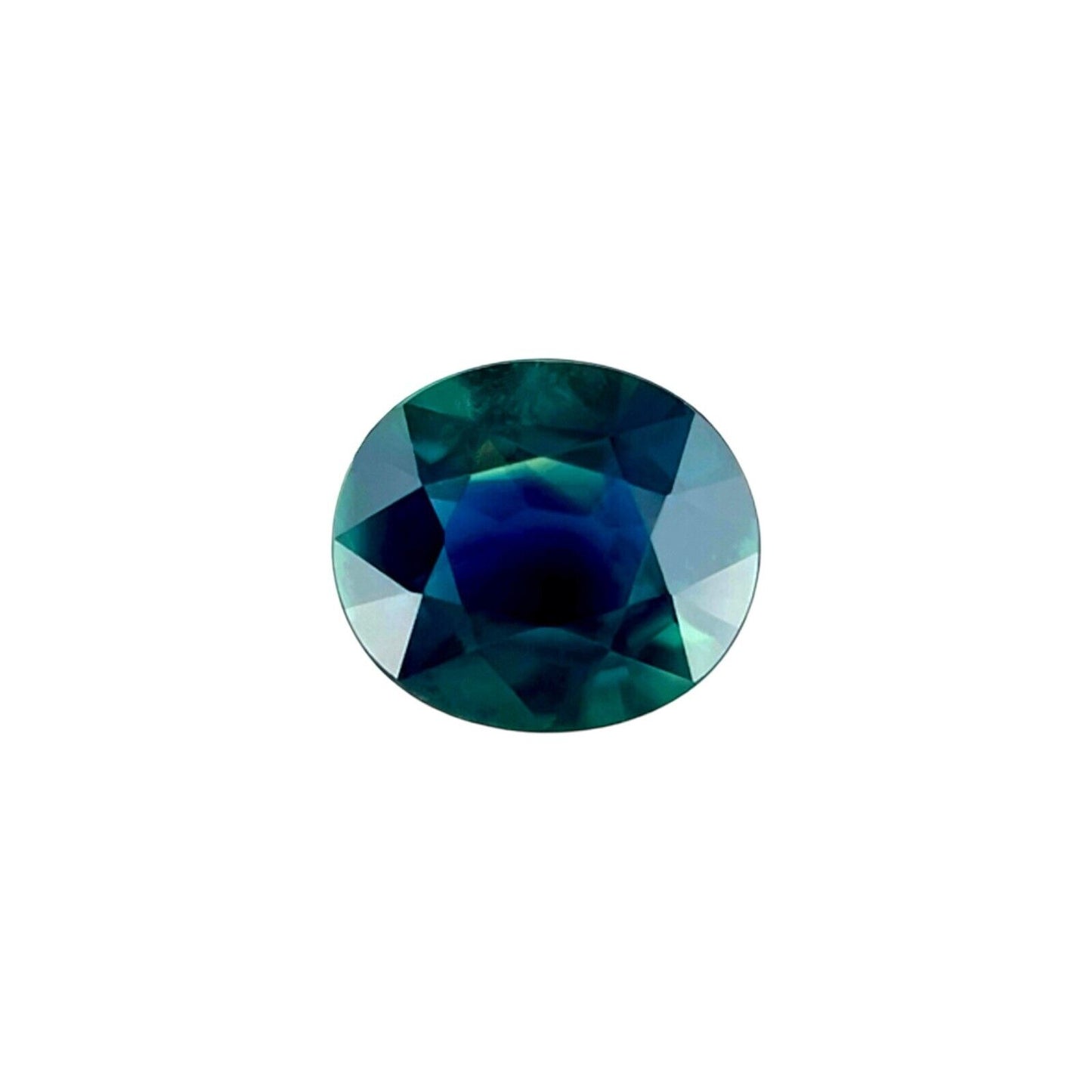 NATURAL 1.06ct Australian DEEP Green Blue Sapphire Oval Cut Loose Gem 6.7x6mm VS