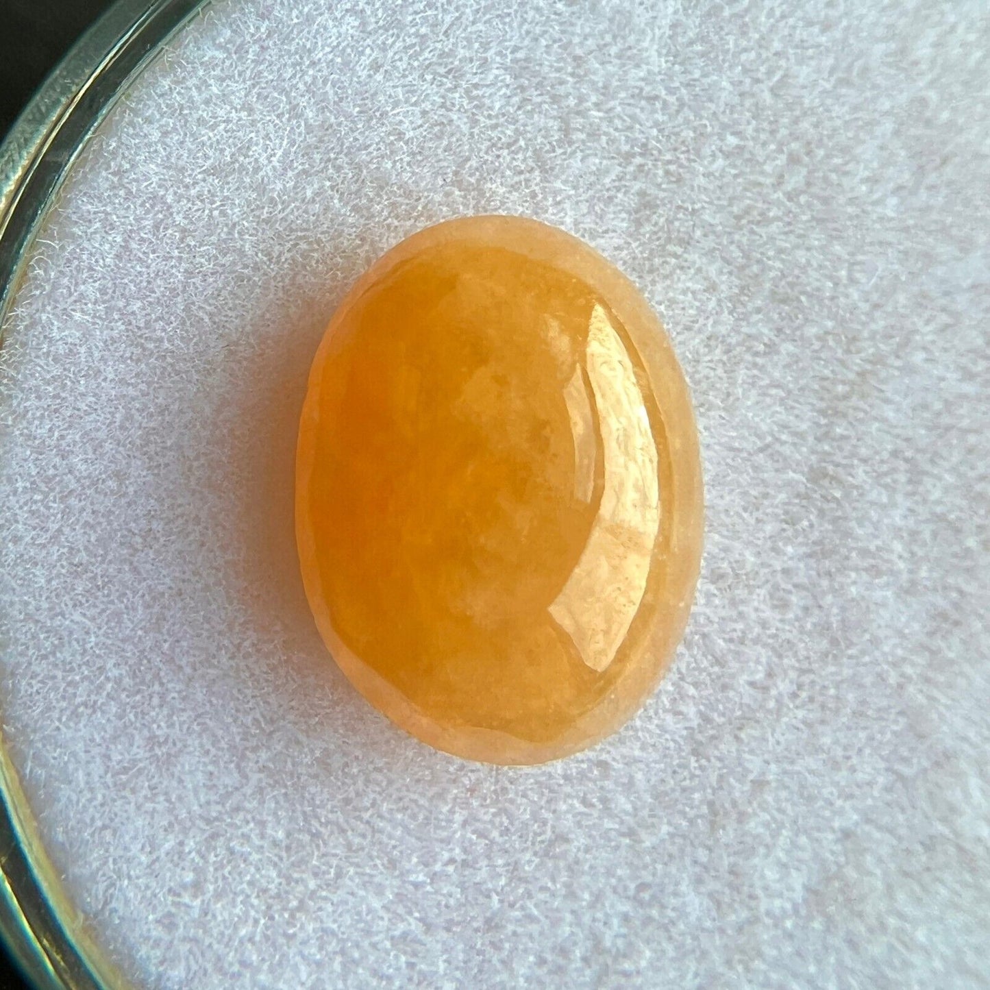 RARE 2.69ct GIA CERTIFIED Yellow Orange Jadeite Jade A GRADE Oval Cab UNTREATED