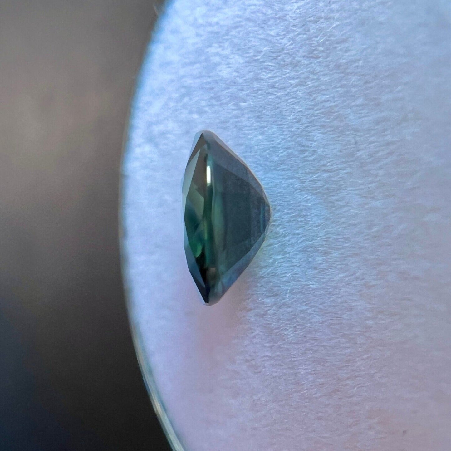 NATURAL 1.60ct Bi Colour Sapphire UNIQUE Blue Green Cushion Cut Loose Gem IF