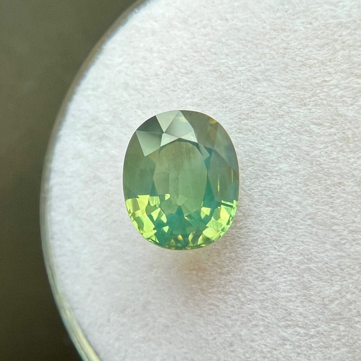 2.10ct GIA CERTIFIED Untreated Sapphire THAI Green Blue Oval Cut Gem 7.8x6.3mm