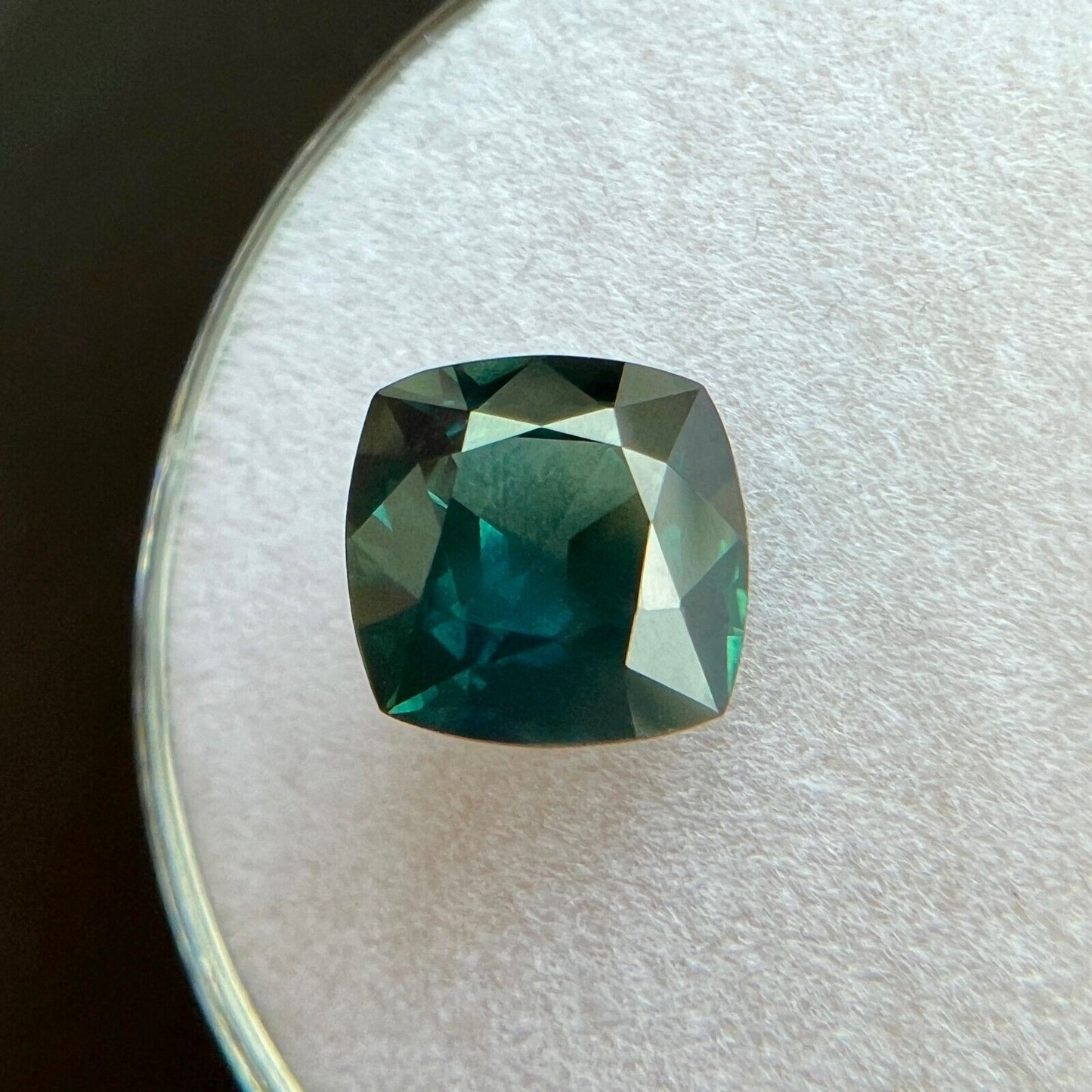 2.17ct NATURAL Deep Blue Green AUSTRALIAN Sapphire Cushion Cut 7.3x7.5mm Gem