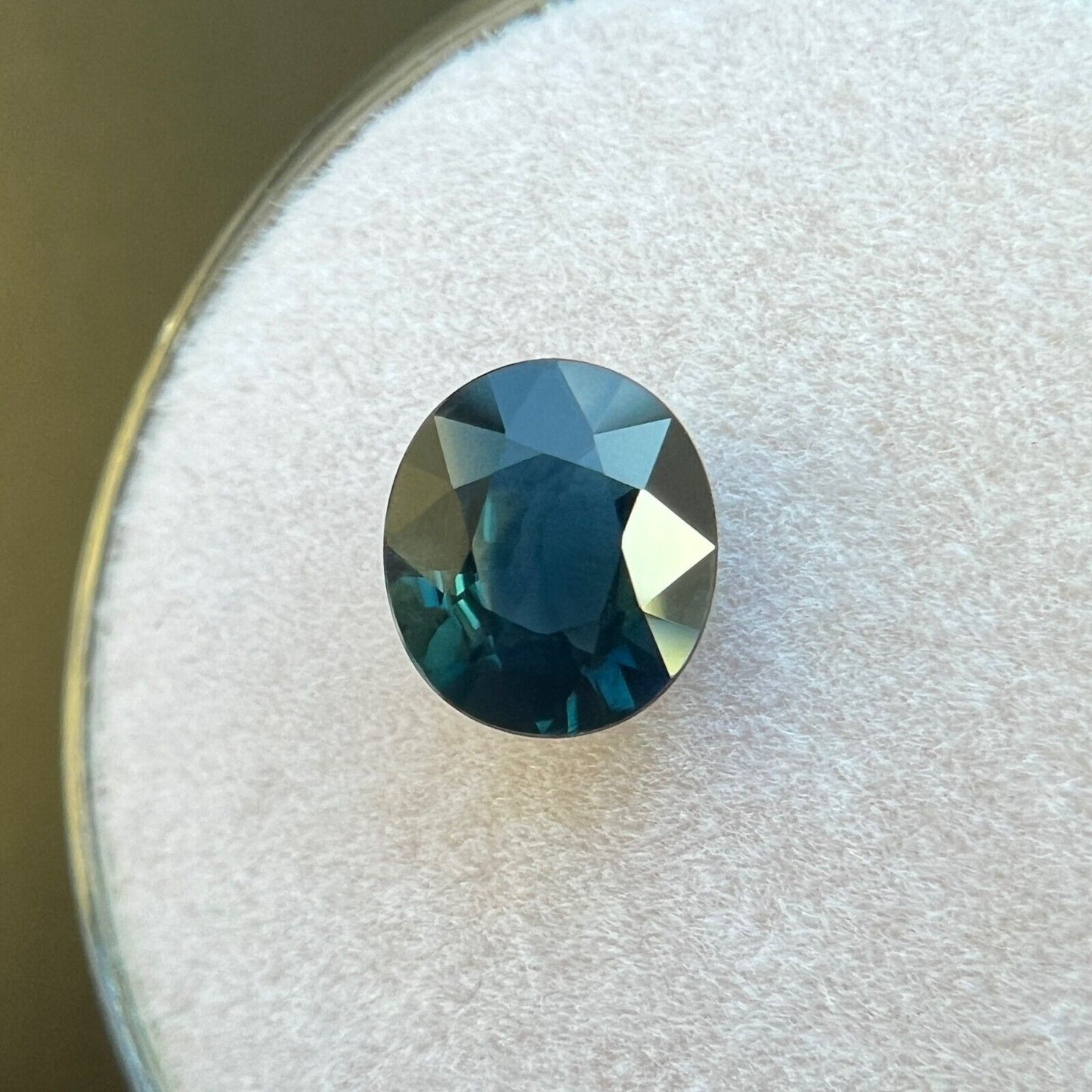 NATURAL 1.06ct Australian DEEP Green Blue Sapphire Oval Cut Loose Gem 6.7x6mm VS