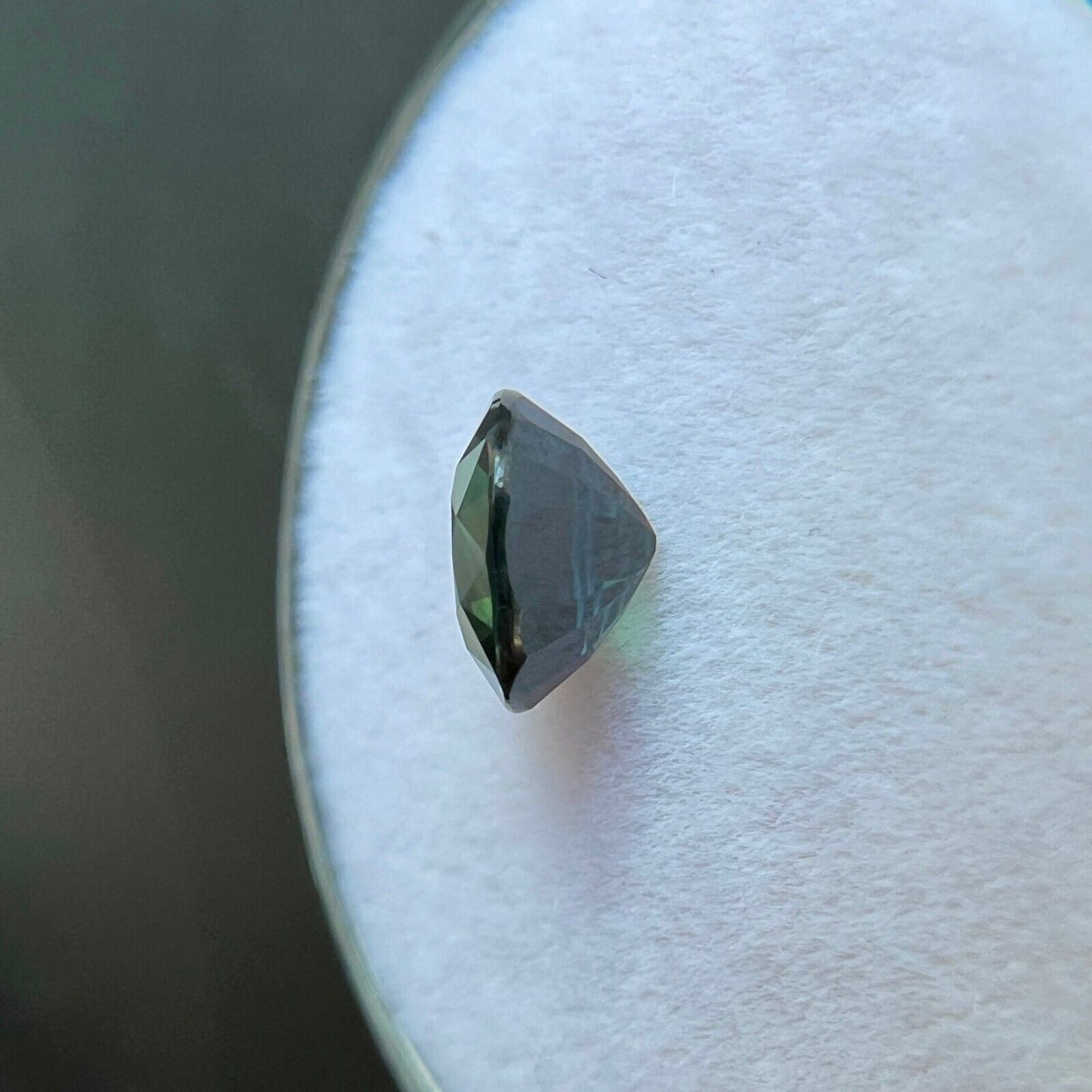 FINE 1.20ct NATURAL Vivid Green Blue Sapphire 6.5x5.6mm Oval Cut Loose VS Gem