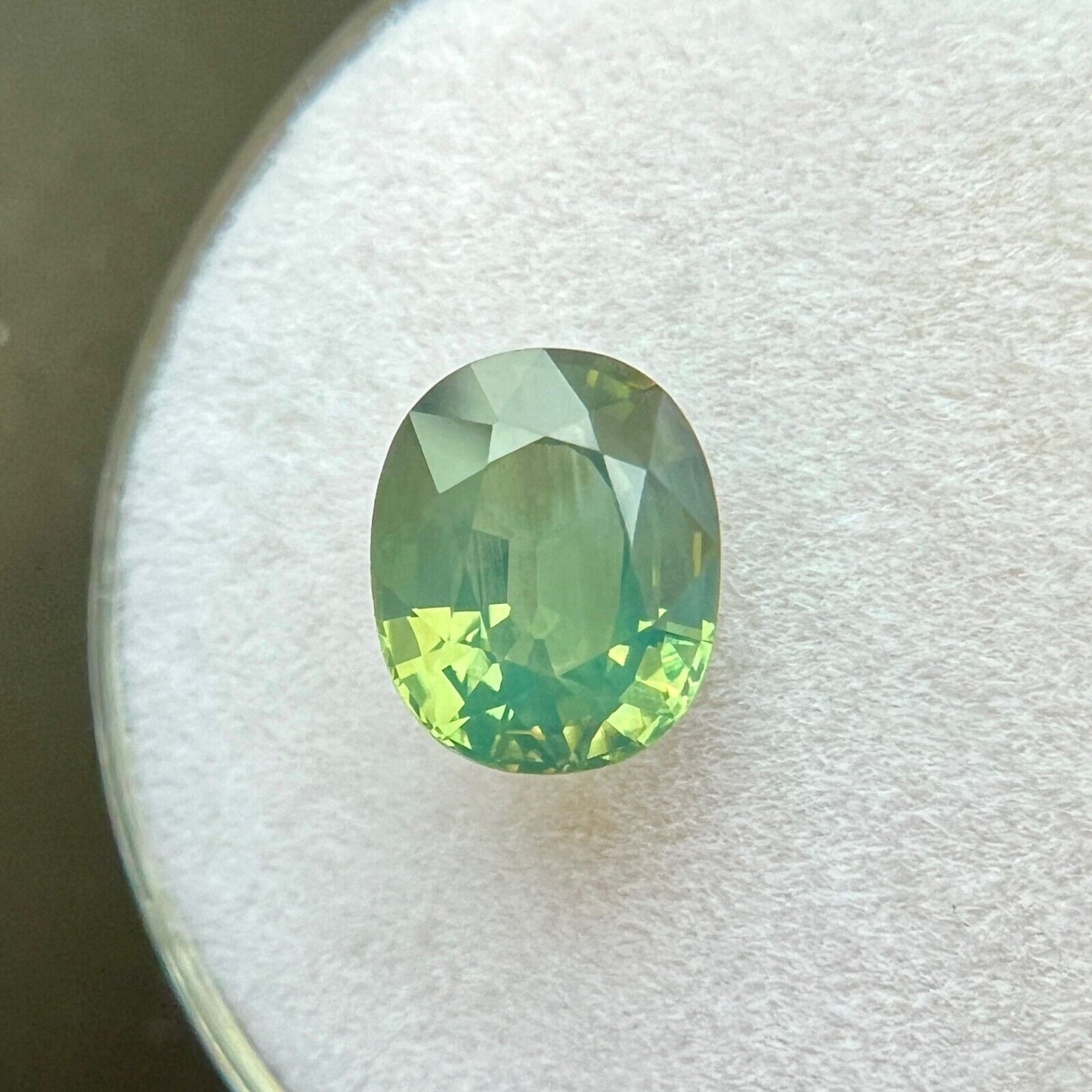 2.10ct GIA CERTIFIED Untreated Sapphire THAI Green Blue Oval Cut Gem 7.8x6.3mm