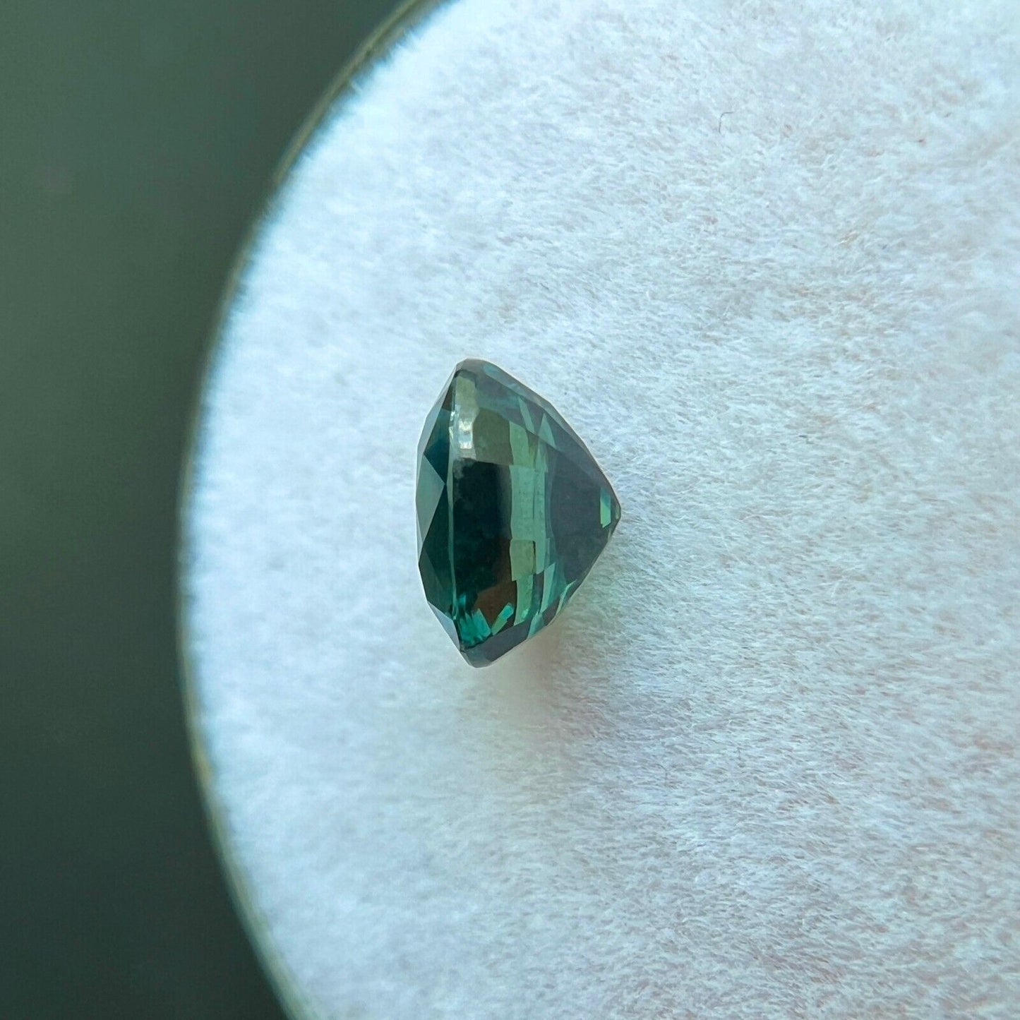 GIA CERTIFIED 1.11ct UNHEATED Deep Green Blue Sapphire Oval Cut Untreated Gem