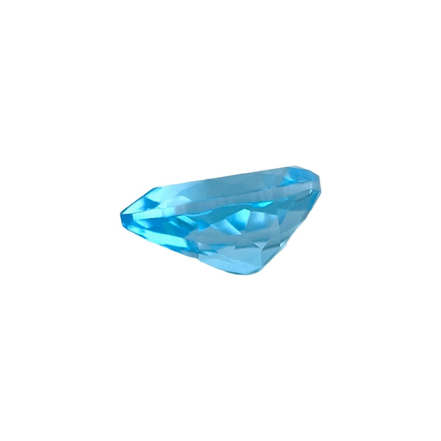 1.20ct Natural 8x6mm Vivid Swiss Blue Topaz Teardrop Pear Cut Calibrated Gem