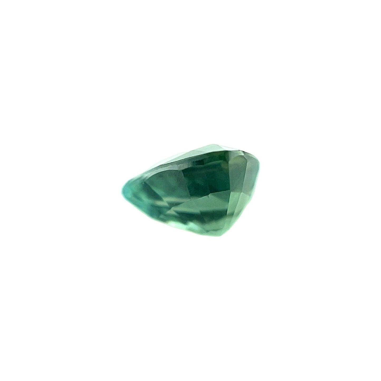 0.93ct Green NATURAL Sapphire Triangle Trillion Cut UNTREATED Gem 6.3x5.4mm
