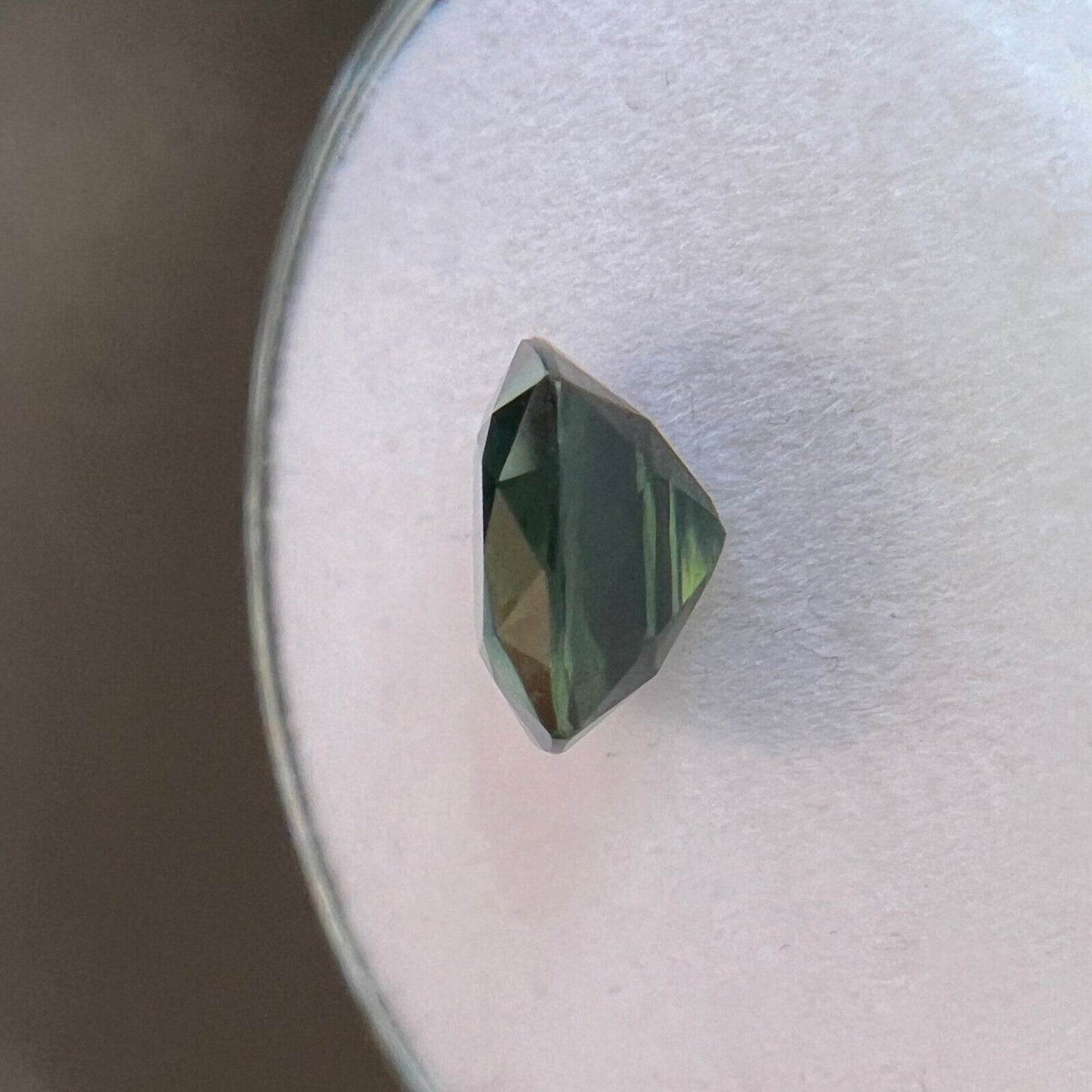 2.17ct NATURAL Deep Blue Green AUSTRALIAN Sapphire Cushion Cut 7.3x7.5mm Gem