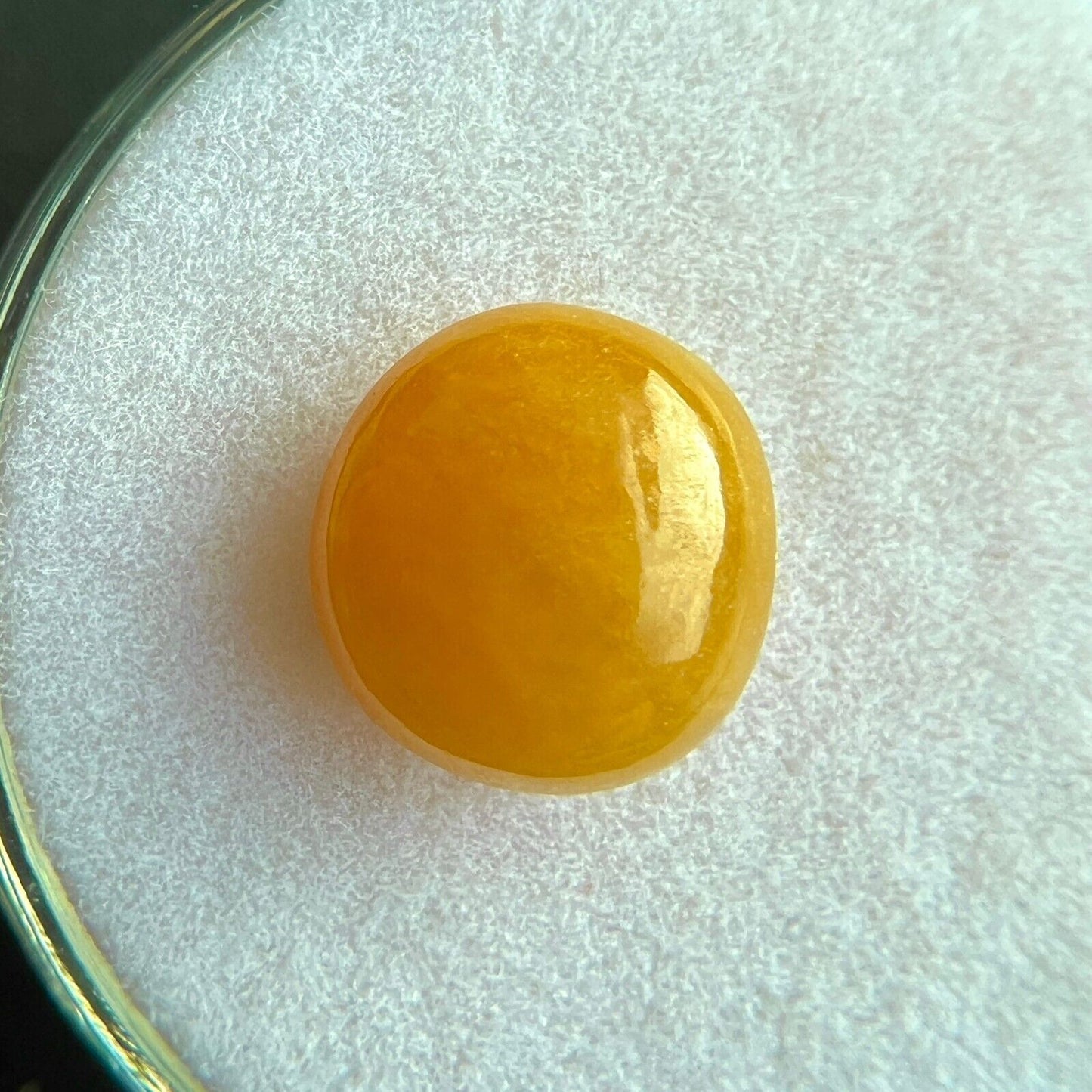 RARE Jadeite Jade ‘A’ Grade 2.79ct GIA CERTIFIED Yellow Orange Oval Cabochon Gem