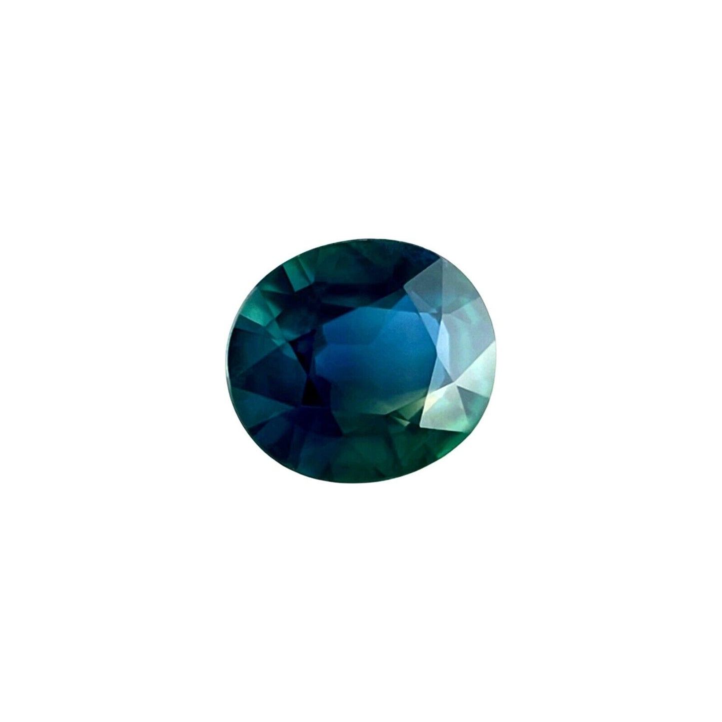 NATURAL 1.06ct Australian DEEP Green Blue Sapphire Oval Cut Loose Gem 6.7x6mm VS