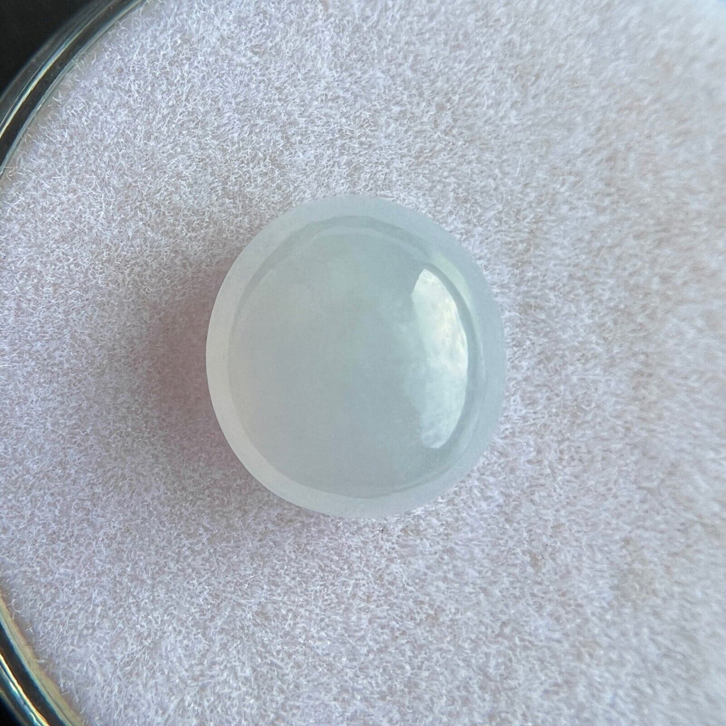2.94ct GIA CERTIFIED Light Grey Jadeite Jade ‘A’ Grade Oval Cabochon UNTREATED