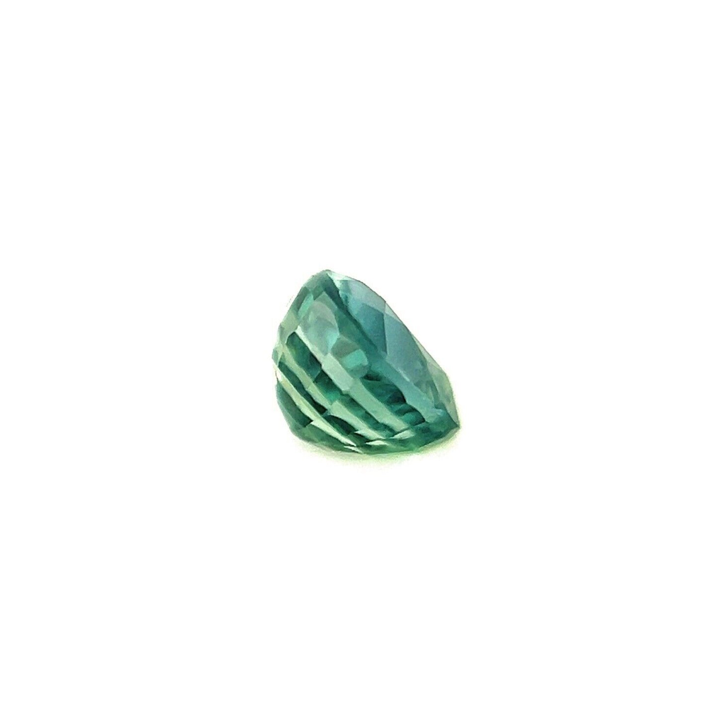Untreated FINE Blue Green Sapphire 0.71ct Heart Cut Loose Gemstone 5.2x4.5mm VVS