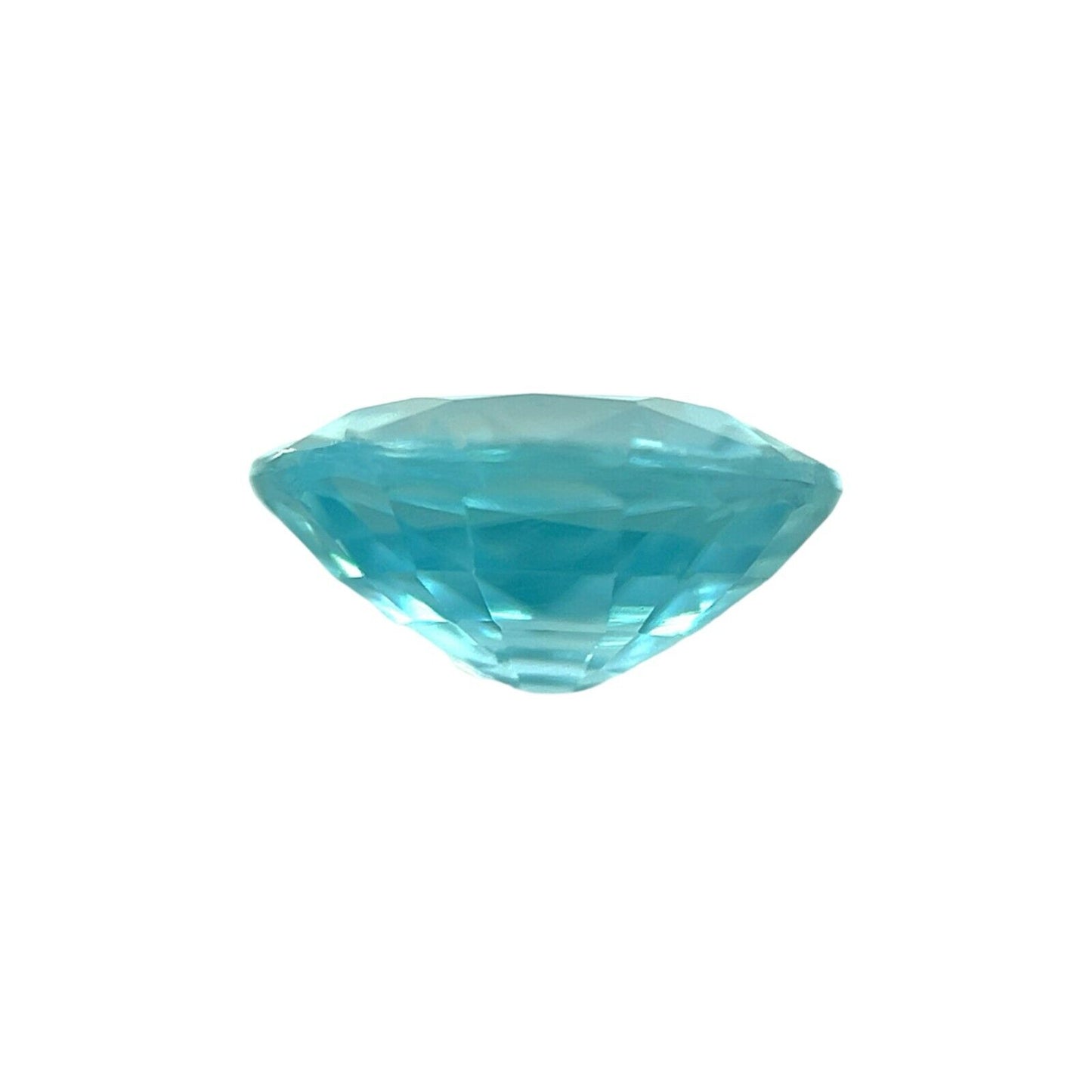 NATURAL 2.79ct Vivid NEON Blue Zircon Oval Cut Loose Gemstone 9x7mm VS