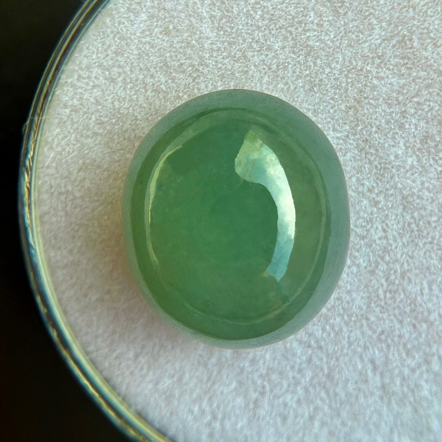 NATURAL 6.81ct GIA CERTIFIED Deep Green Jadeite Jade ‘A’ Grade Oval Cabochon Gem