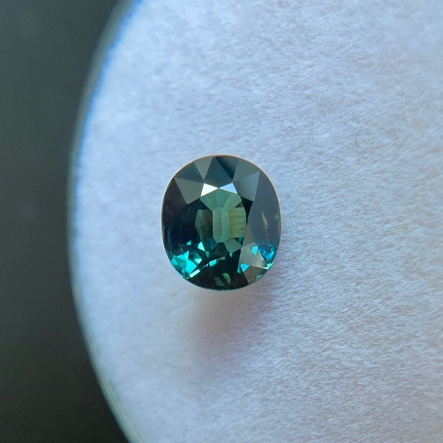 UNIQUE 1.03ct NATURAL Sapphire Green UNTREATED Cushion Cut 5.7x5mm VS