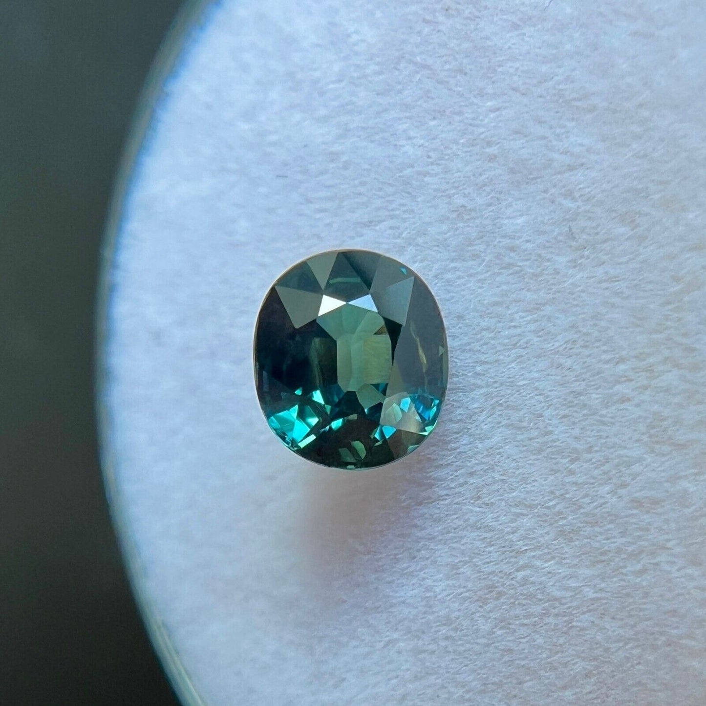 UNIQUE 1.03ct NATURAL Sapphire Green UNTREATED Cushion Cut 5.7x5mm VS