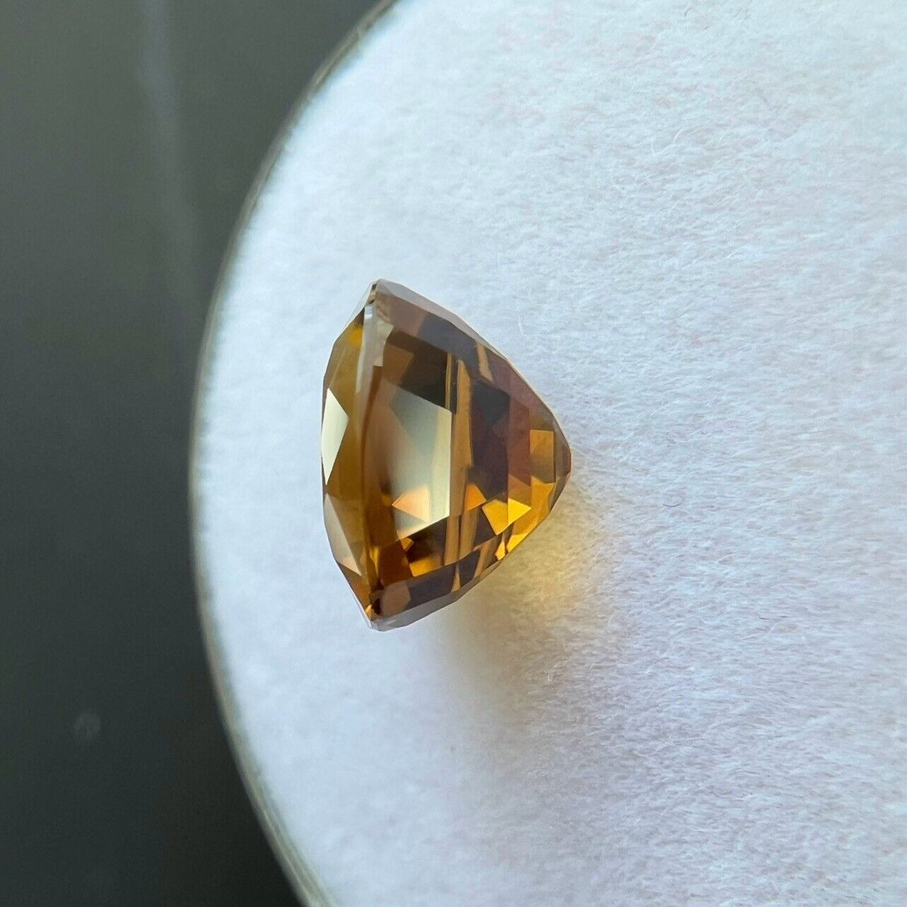 Fine NATURAL 2.23ct Vivid Orange Yellow Tourmaline Cushion Cut Gem VVS 8x7.5mm
