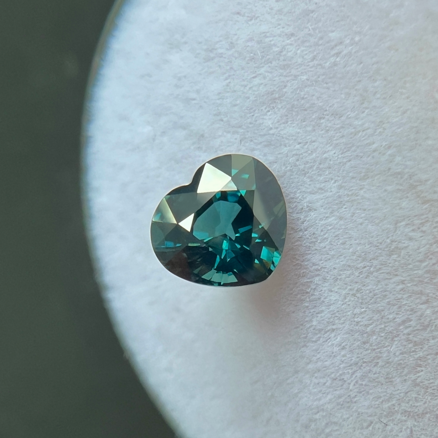 NATURAL 1.18ct Untreated Green Blue Sapphire GIA CERTIFIED Unheated Heart Cut