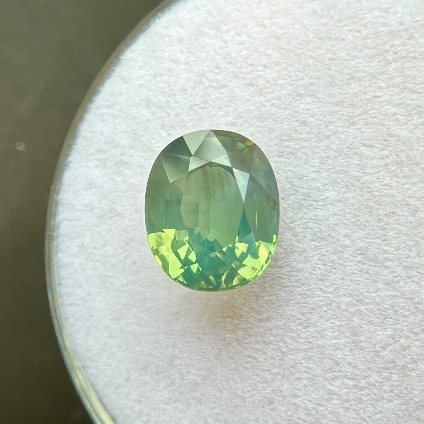 2.10ct GIA CERTIFIED Untreated Sapphire THAI Green Blue Oval Cut Gem 7.8x6.3mm