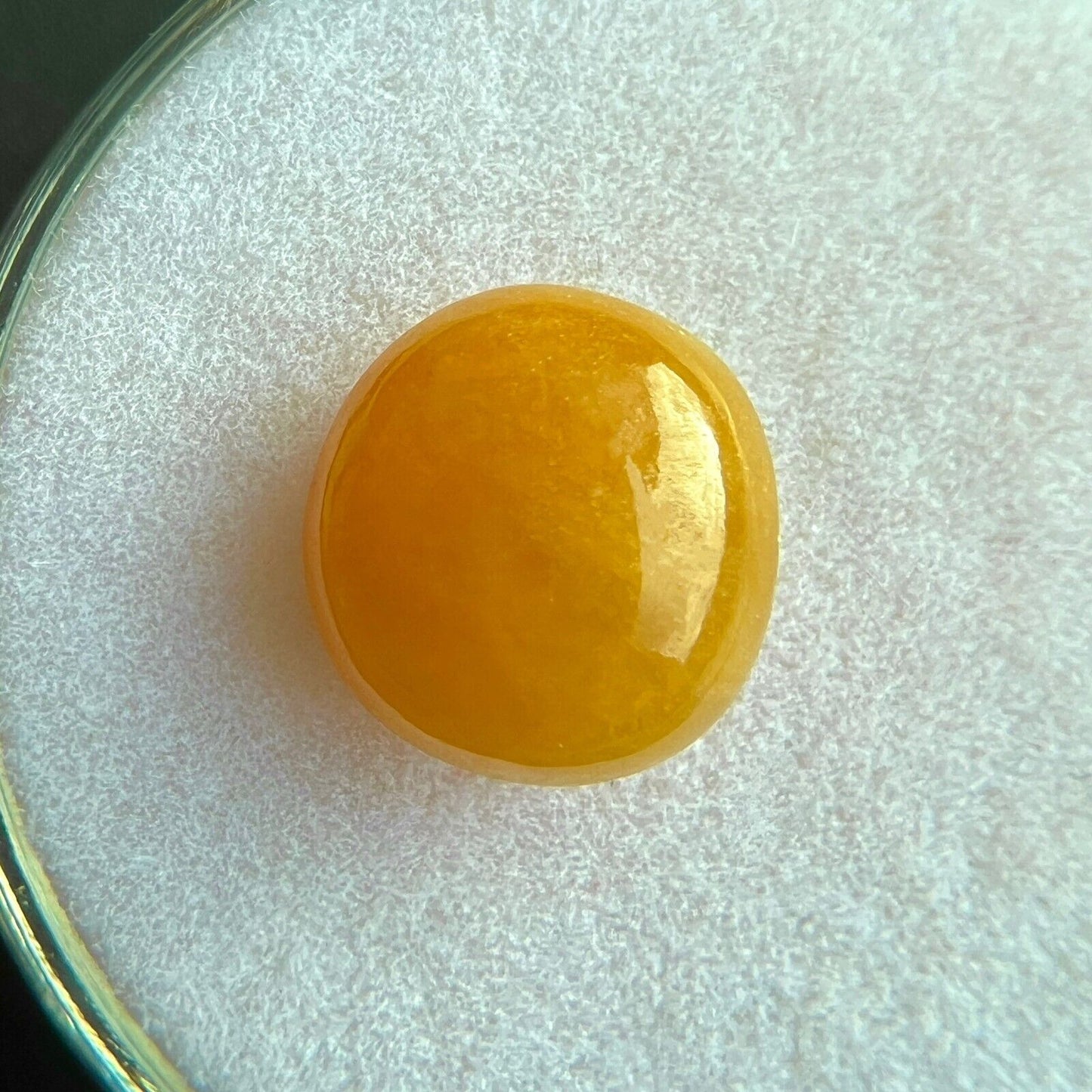 RARE Jadeite Jade ‘A’ Grade 2.79ct GIA CERTIFIED Yellow Orange Oval Cabochon Gem