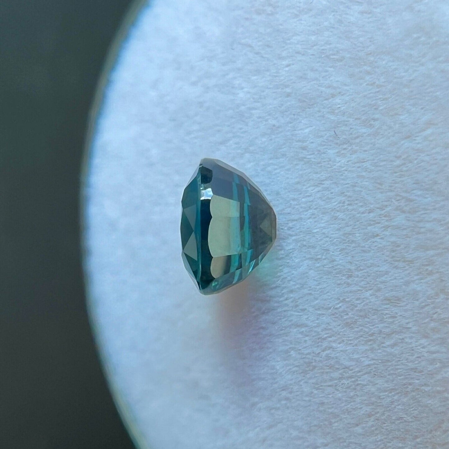 UNIQUE 1.03ct NATURAL Sapphire Green UNTREATED Cushion Cut 5.7x5mm VS