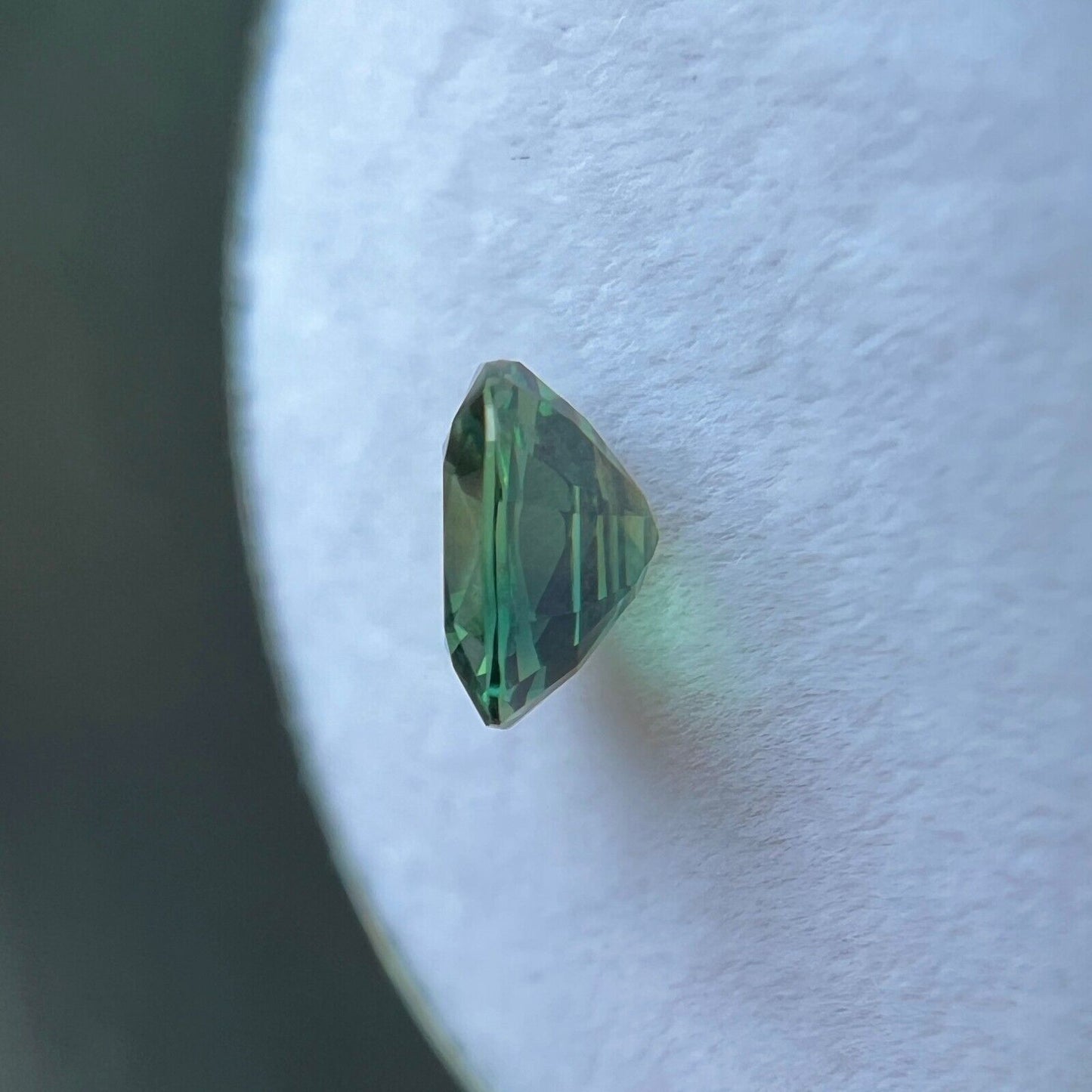 1.13ct NATURAL Sapphire UNIQUE Untreated Green Cushion Cut Gem 5.7x5.8mm VS